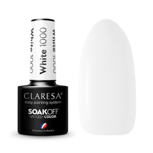 Claresa Soak Off UV/LED Color Lakier hybrydowy 1000 White, 5g