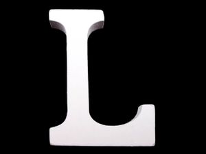 3D Holzbuchstabe 8 cm, weiß, Buchstaben & Zeichen:L