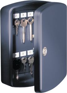 BURG-WÄCHTER Schlüsselbox KB 35 W, abschließbar mit Schlüssel, 35 Haken, Stahlblech