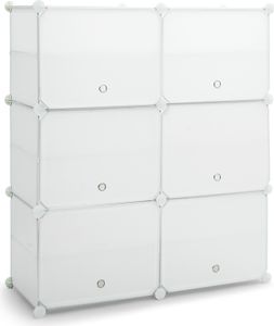 Mondeer Schuhschrank Kunststoff Schuhablage mit 6 Fächer und 2 Reihen DIY Schuhregal Multifunktionaler Speicher 83 * 31 * 93cm