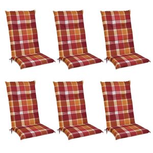 6er Set Beautissu Hochlehner Auflage Sunny 120x50x6cm