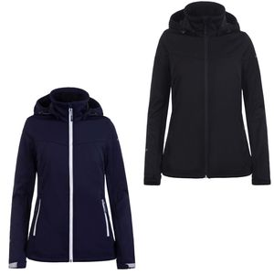 Icepeak Softshell Jacke für Damen leicht und Wasserabweisend Boise, Farbe:Schwarz, Größe:36
