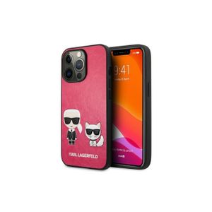 Karl Lagerfeld KLHCP13LPCUSKCP hard silikonové pouzdro iPhone 13 / 13 Pro 6.1" fushia Ikonik Karl & Choupette