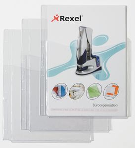 REXEL Prospekthülle mit Faltentasche A4 PVC 0,18 mm
