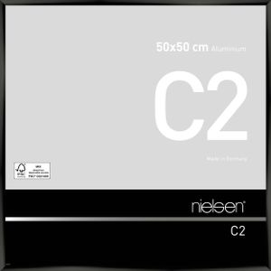 Nielsen Aluminium Bilderrahmen C2, 50x50 cm, Eloxal Schwarz Glanz