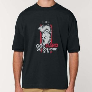 Sport-Knight® Herren Oversize T-Shirt "Go Hard or Go Home", XXL / Schwarz