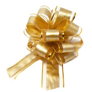 Oblique Unique Geschenkschleife Deko Schleife für Geschenke Tüten Zuckertüte Weihnachten Geschenkdeko - gold
