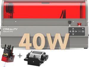 Creality Falcon2 Pro 40W Laser Gräviermaschine mit Gehäuse, 1.6W Modul, Air Assist, eingebaute Kamera, Rauchabzug und Schutzstreifen (400x415mm) Creality Falcon2 Pro 40W Laser Gräviermaschine mit Gehäuse, 1.6W Modul, Air Assist, eingebaute Kamera, Rauchabzug und Schutzstreifen (400x415mm)