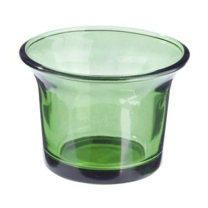 Teelichtglas 6,5 x 4,5 cm, dunkelgrün