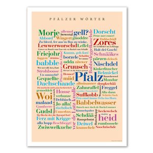 Poster Pfälzer Wörter (30x40 cm)