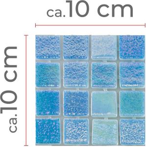 Muster von Glas Schwimmbad Pool Mosaik McNeal Hellblau 25