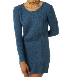AUDEN CAVILL Damen Mini-Kleid Strick-Kleid Magenta Blau, Größe:M