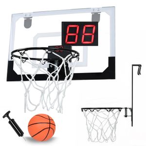 NAIZY mini basketbalový kôš pre deti v interiéri s loptičkami, basketbalový kôš v interiéri s automatickým skórovaním a zvukom, basketbalová doska na dverách, závesná basketbalová doska na hádzanie hračiek