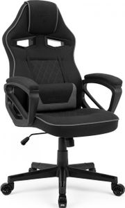 SENSE7 Knight Stoff Gaming Stuhl schwarz und grau Schreibtischstuhl Ergonomischer Bürostuhl Ergonomisch Gamer Stuhl Gaming Sessel 120kg