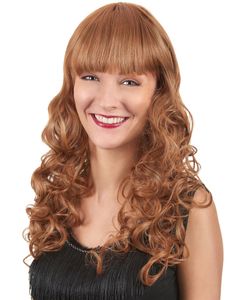 Luxus Damen-Perücke Locken kupferblond