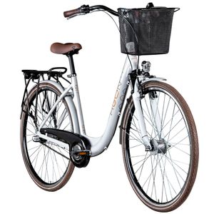 Agon City Life Damenfahrrad 28 Zoll 700c Fahrrad für Damen weiß