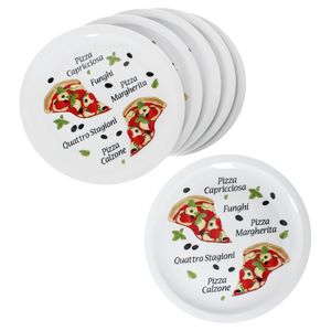 6er Set Variazione Pizzateller Ø30,5cm XL-Teller Pizza-Dekor Platte