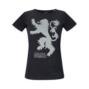 Game of Thrones Damen T-Shirt (Girlie) - Lannister (schwarz) M