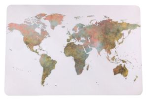 Schreibtischunterlage Kontinente auf weißem Grund / Welt / Weltkarte / Erde  40 x 60 cm abwischbar