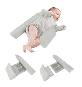 Baby Shaping Styling Kissen Anti-Rollover Seite Schlafkissen Dreieck Baby Positionierungskissen,Grau