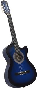 vidaXL Westernová gitara s výrezom a 6 strunami Blue Shaded 38"