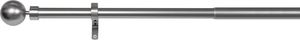 Gardinenstange auf 190-360cm ausziehbar 1-lauf 2-lauf Kugel Farbe: Edelstahl-Optik, Größe: 190-360 cm 1-lauf