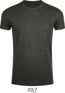 SOLS Pánské tričko Slim Fit 00580 Grey Charcoal Melange M