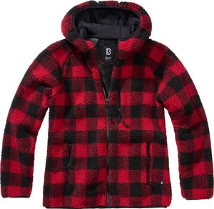 Dámský kabát Brandit Ladies Teddyfleecejacket red/black - S