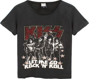 Amplified - Dámské tričko "Let Me Go Rock N Roll" NS5843 (XL) (antracit)