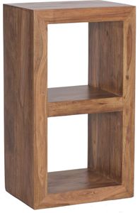 Standregal Massivholz Sheesham 88cm hoch 2 Böden Design Holz-Regal Naturprodukt Beistelltisch Landhaus-Stil Standregal Massivholz Sheesham 88cm hoch 2 Böden Design Holz-Regal Naturprodukt Beistelltisch Landhaus-Stil