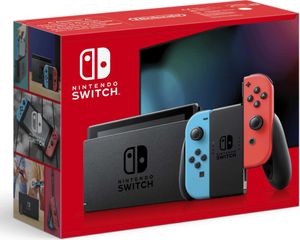 Konsola Nintendo Switch z ulepszoną wydajnością baterii, kolor neonowy czerwony/neonowy niebieski