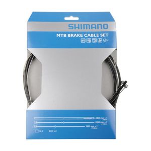Shimano Bremszugset vorne & hinten MTB INOX schwarz