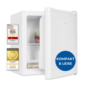 Exquisit Mini-Kühlschrank, Kühlschrank ohne Gefrierfach, 40 Liter, 45 cm Breite, 51 cm Höhe, Türanschlag wechselbar, KB505-V-040E weiss