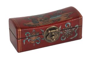 071 Holz Box Geschenkekiste Asia Drache China Kiste Schmuck 16x6x6cm