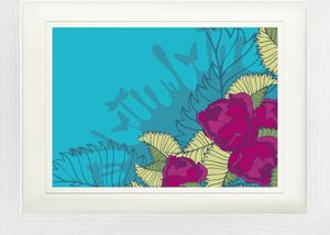 Blumen Gerahmtes Bild Mit Edlem Passepartout | Wand-Bilder | Im Bilderrahmen - Rosenblüten In Pink (30 x 40 cm)