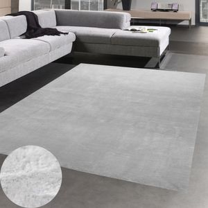Teppich Shaggy Hochflorteppich waschbar rutschfest grau Größe - 160 x 230 cm