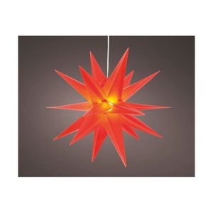 Lumineo 490700 3D Sterne 40 cm rot Weihnachtsstern Kunststoff Lichterkette Lampe Adventsstern in- outdoor