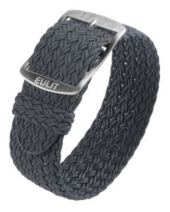 Eulit Perlon Durchzugsband | Textil grau gleichlaufend geflochten , Stegbreite:20mm