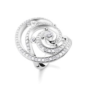 Thomas Sabo TR2379-051-14 Ring Damen Welle Weiße Steine Zirkonia Silber Gr. 52