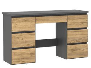 Meblowa1 Computertisch Beta 4 Anthrazit 7 Schubladen 120x75x45cm modernes Design für Büro und Homeoffice