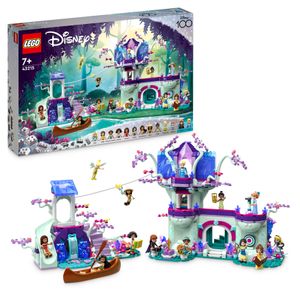 LEGO 43215 Disney Das verzauberte Baumhaus Set mit 13 Mini-Puppen, darunter Prinzessin Jasmine, Elsa und Anna, Belle, Geschenk Spielzeug für Kinder, Mädchen, Jungen ab 7 Jahren, 100 Jahre Disney