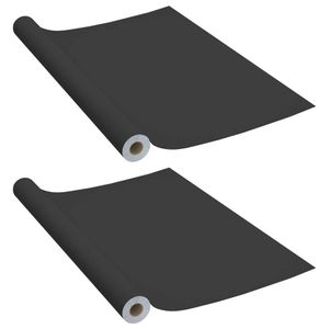 vidaXL Nábytkové fólie samolepiace 2 ks čierne 500x90 cm PVC