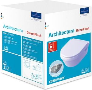 Villeroy & Boch Omnia architectura Tiefsplklosett wasserrandlos Combi-Pack 370x503mm Weiß Alpin - 5684HR01