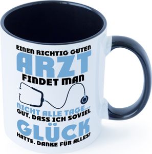 Richtig guter Arzt | Dankeschön | Doktor | Stethoskop Tasse Weiß Schwarz