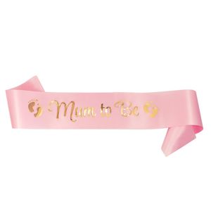 Oblique Unique Schärpe Mum To Be Baby Shower Party Mädchen Schwangerschaft - rosa