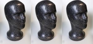 3 x FP Styroporkopf SAM anthrazith-schwarz - TOP Markenqualität