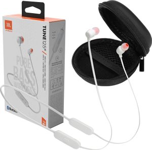 Przewodowe słuchawki douszne JBL TUNE 125BT Pure Bass White + pokrowiec, czarne