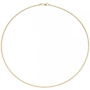 JOBO Halsreif 925 Sterling Silber gold vergoldet 1,5 mm 45 cm Kette Halskette