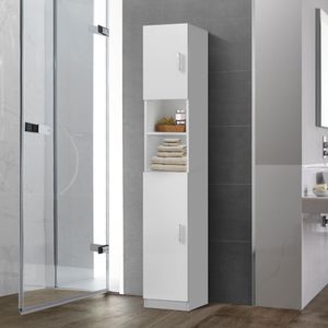 Koupelnová vysoká skříňka ML-Design, 30x190x25 cm, bílá, z MDF