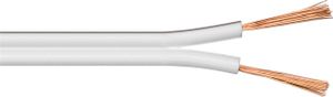 Goobay 15116 Reproduktorový kábel biely CU, 25 m - 25 m rolka, prierez 2 x 2,5 mm²
